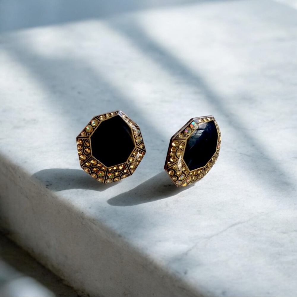 Blue Lapis Post Backs Earrings